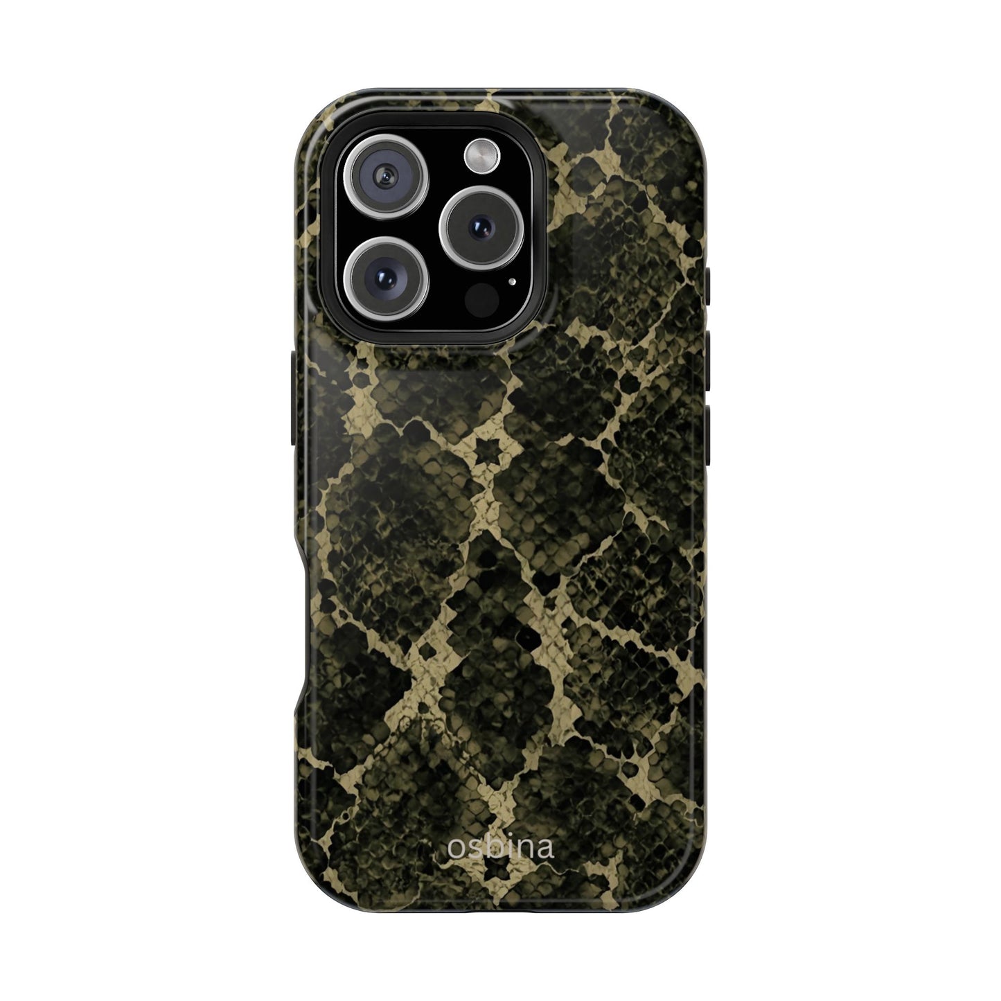 osbina | MagSafe for iPhone | The Olive Snakeskin Designer Case