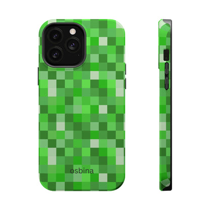 osbina | MagSafe compatible for iPhone | Mosaic Viridis Phone Case | Color Edit Collection
