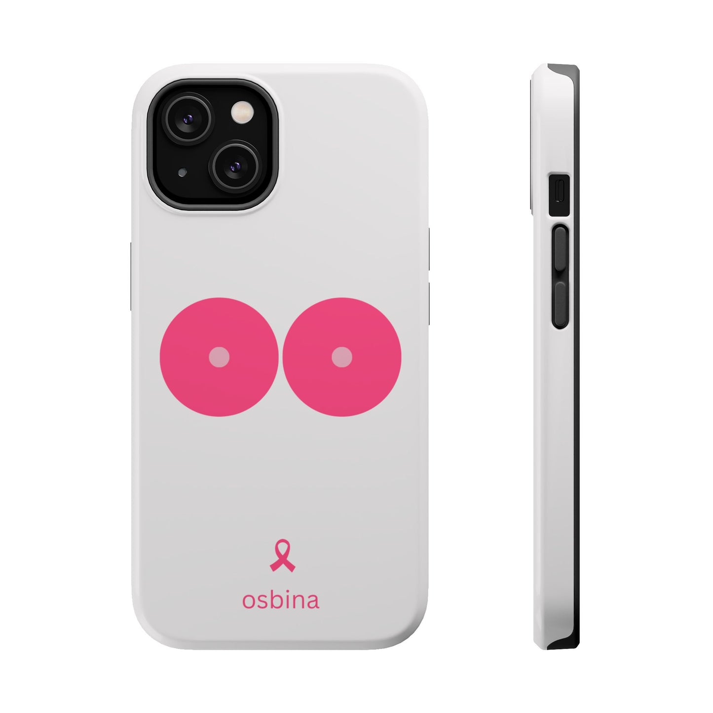osbina |  MagSafe compatible for iPhone | Limited Edition The Check Your Tatas Case in Light Pink + Soft Pink + Hot Pink | The Pink October Collection | Inspired By