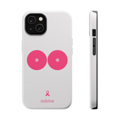 osbina |  MagSafe compatible for iPhone | Limited Edition The Check Your Tatas Case in Light Pink + Soft Pink + Hot Pink | The Pink October Collection | Inspired By