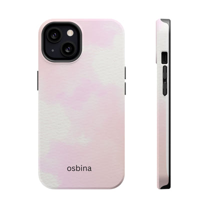 osbina | MagSafe compatible for iPhone | Pink Cotton Cloud Phone Case | Modern Muse Collection