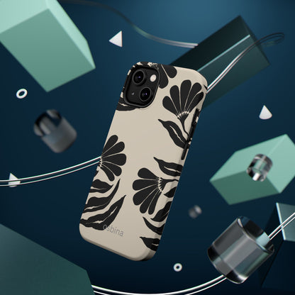 osbina | MagSafe compatible for iPhone | Obsidian Bloom Flower Phone Case | Modern Muse Collection