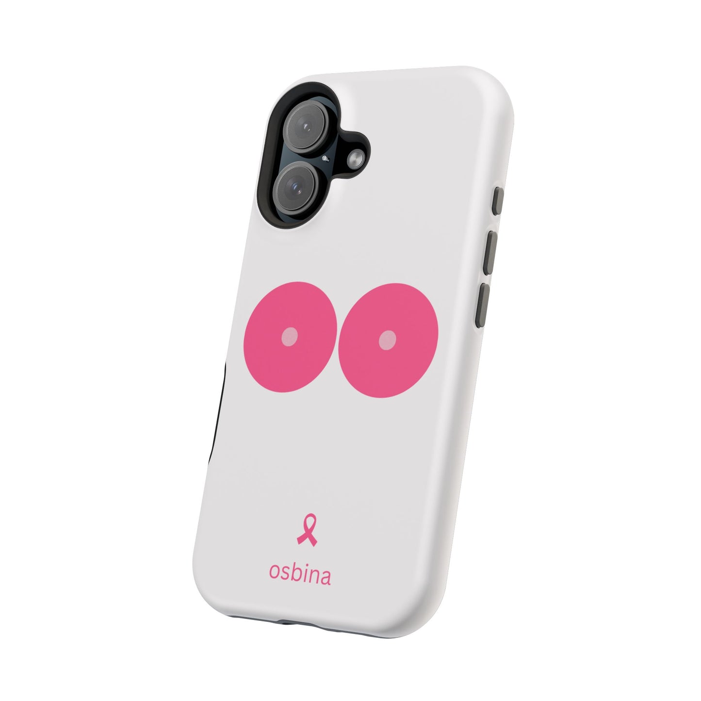 osbina |  MagSafe compatible for iPhone | Limited Edition The Check Your Tatas Case in Light Pink + Soft Pink + Hot Pink | The Pink October Collection | Inspired By
