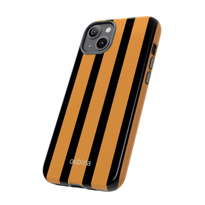 osbina | The Statement Stripe Case in Black + Orange | The Season Collective