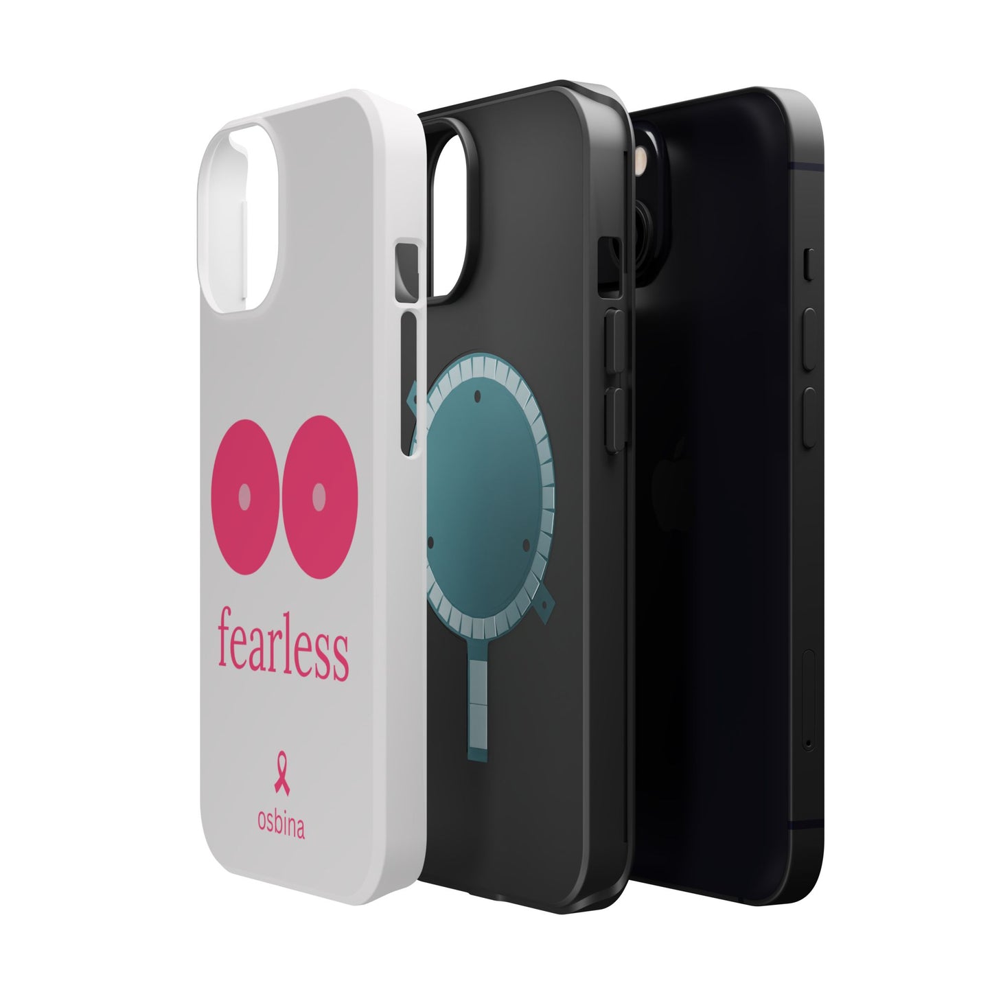 osbina |  MagSafe compatible for iPhone | Limited Edition The Fearless Tatas Case in Light Pink + Soft Pink + Hot Pink | The Pink October Collection | Inspired By