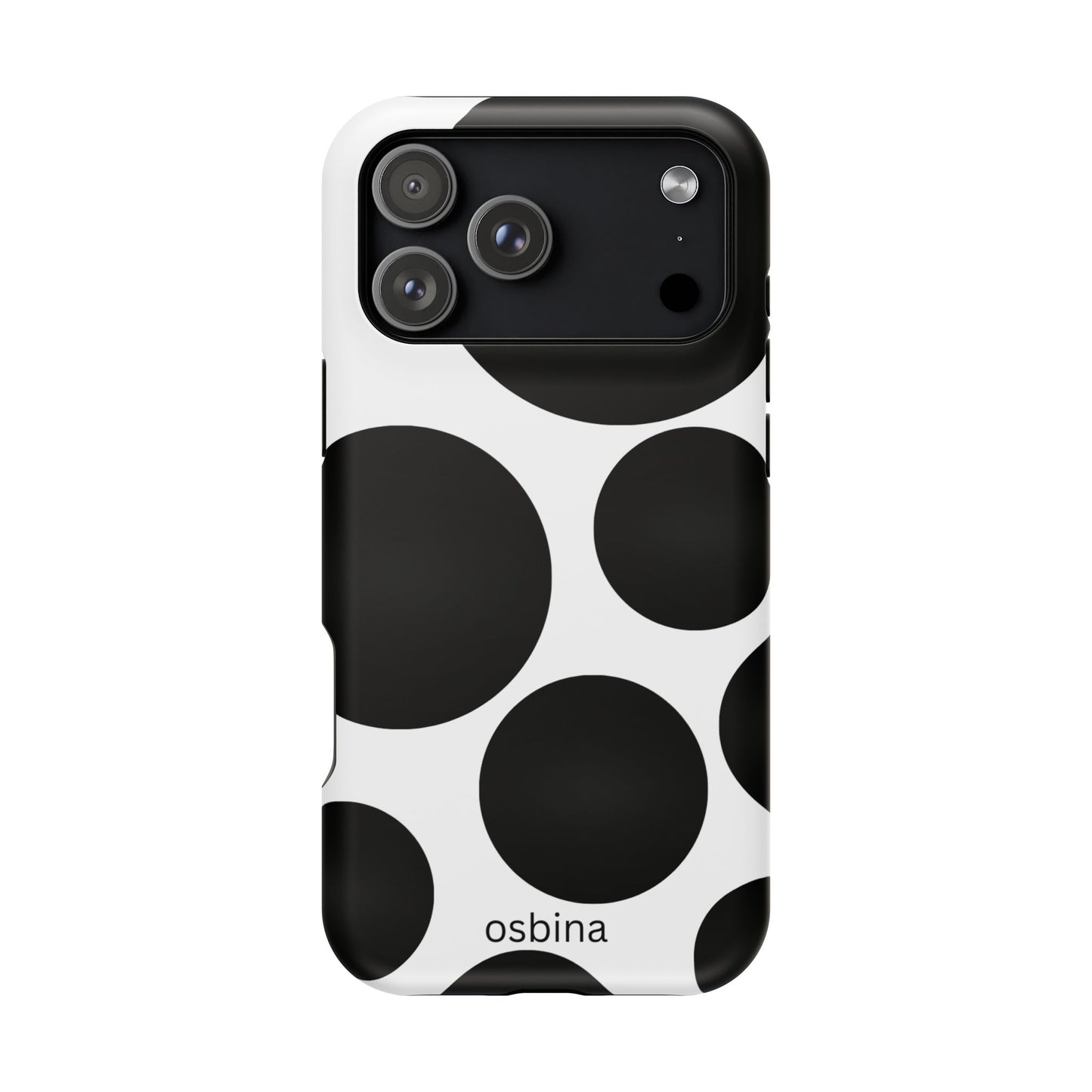 osbina | MagSafe compatible for iPhone | The Noir Bubbles Phone Case | Modern Muse Collection