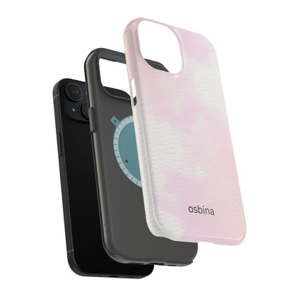 osbina | MagSafe compatible for iPhone | Pink Cotton Cloud Phone Case | Modern Muse Collection