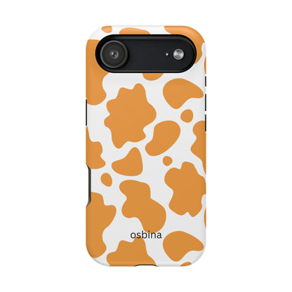 osbina | MagSafe Compatible for iPhone | Holy Cow, It’s Chic — The Orange Cow Print Case | The Season Collective