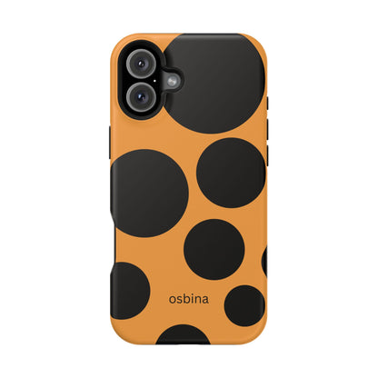 osbina | MagSafe Compatible for iPhone | The Bubble Statement Case in Orange + Black | The Season Collective