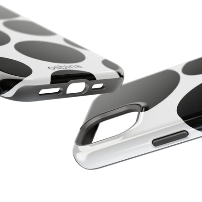 osbina | MagSafe compatible for iPhone | The Noir Bubbles Phone Case | Modern Muse Collection