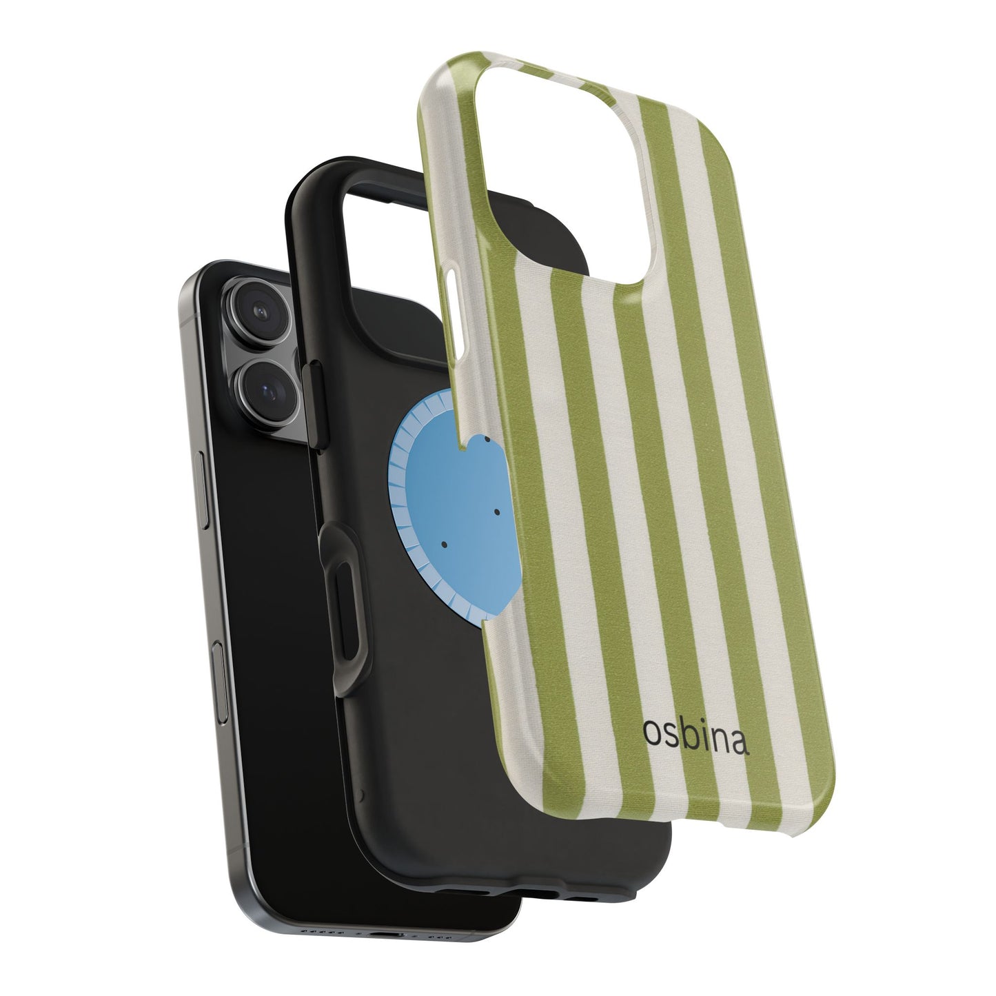 osbina | MagSafe for iPhone | Verde Stripe Designer Case