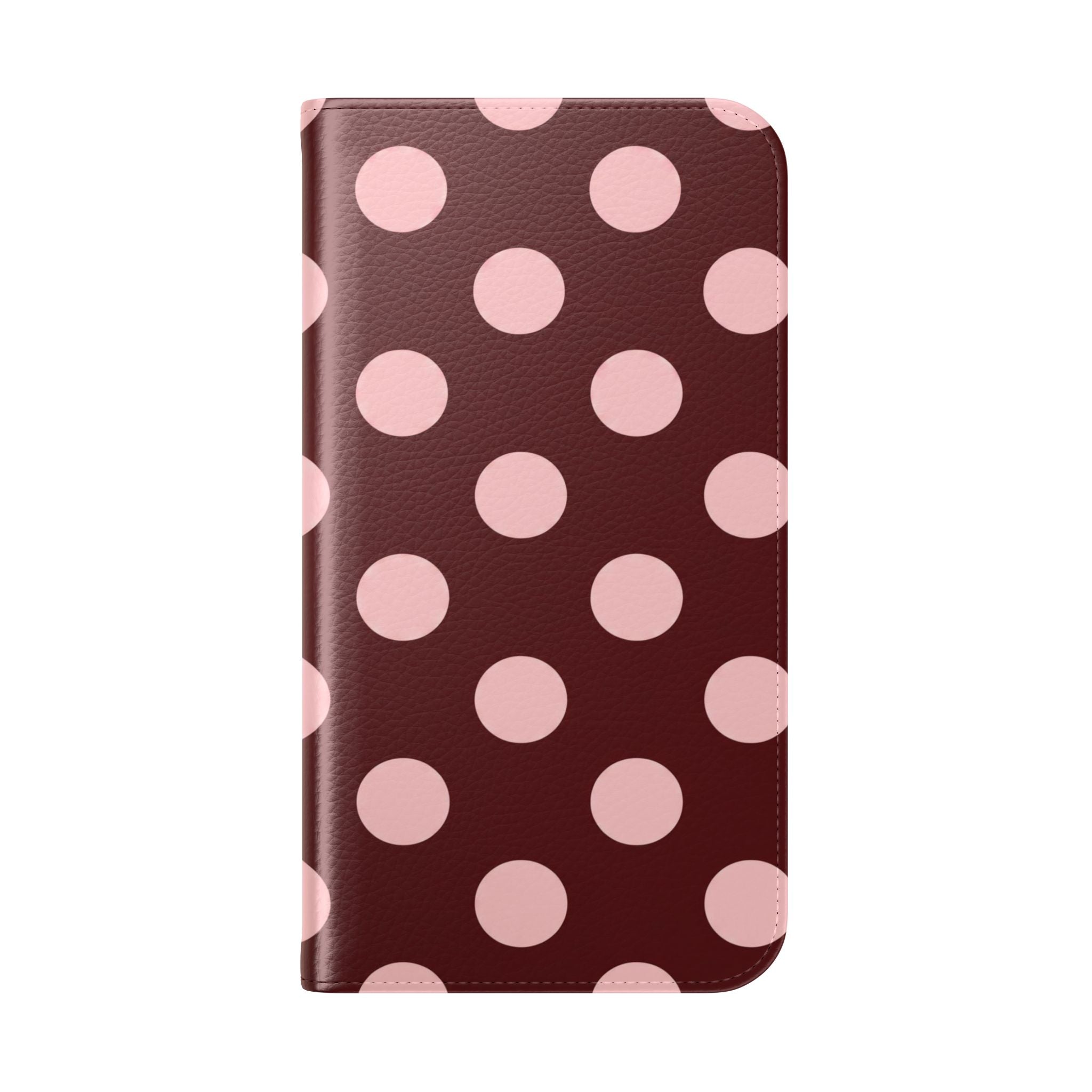 osbina | Wallet Flip Case for iPhone & Samsung | Oxblood Dot
