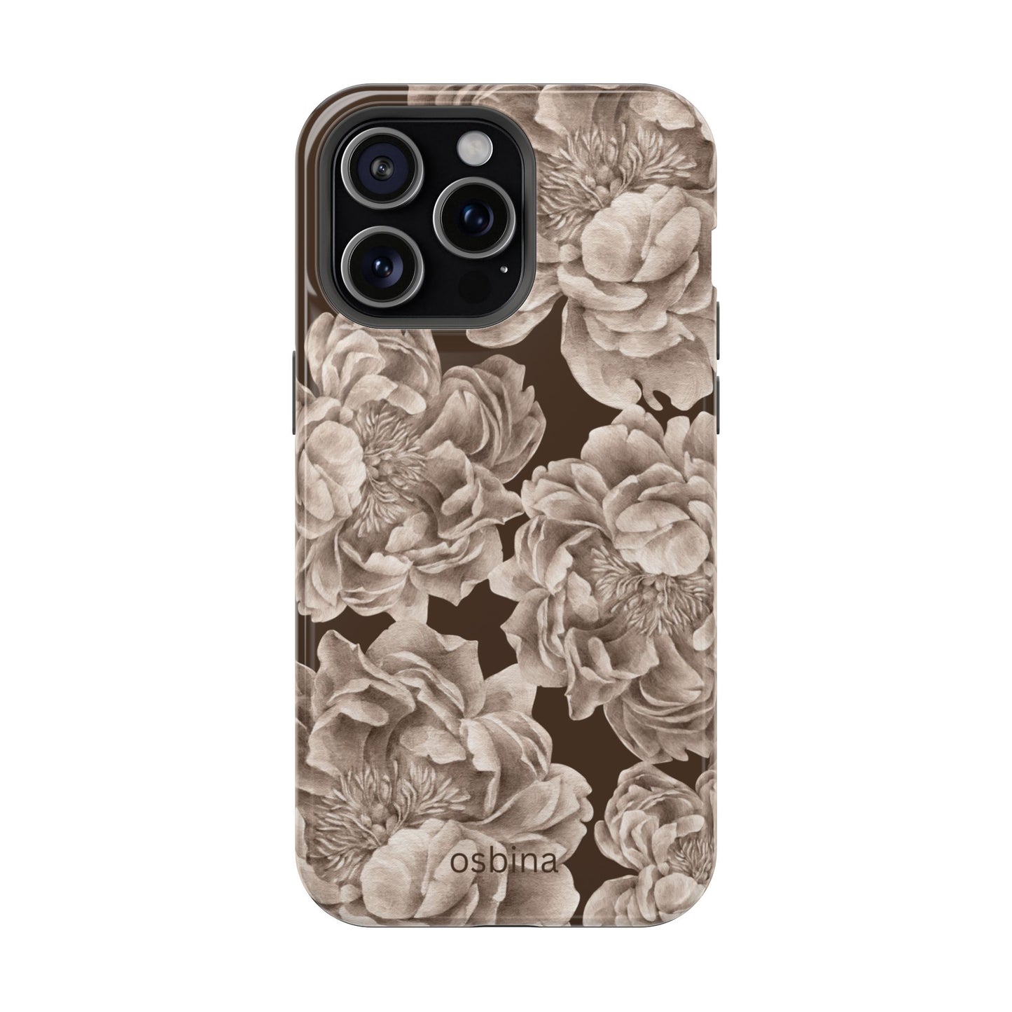 osbina | MagSafe for iPhone | Peony Espresso Designer Case
