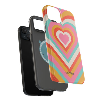 osbina | MagSafe compatible for iPhone | Heart Nouveau Phone Case | Modern Muse Collection