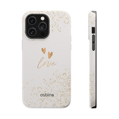 osbina | MagSafe compatible for iPhone | Golden Amour Phone Case | Modern Muse Collection
