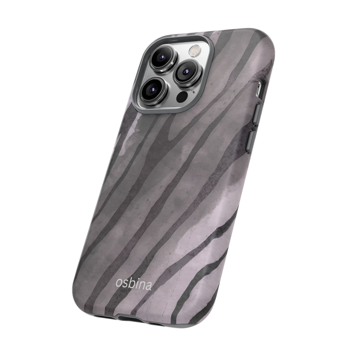 osbina | Stripes on Point — The Muted Gray + Black Tiger Case | The Season Collective