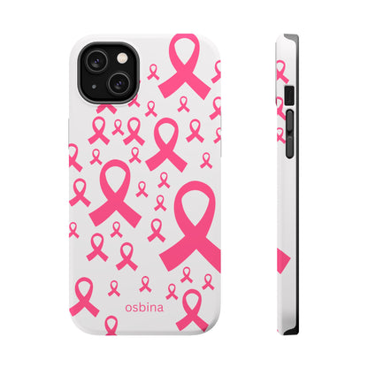 osbina |  MagSafe compatible for iPhone | Limited Edition Strength in Ribbons Case in Light Pink + Soft Pink + Hot Pink | The Pink October Collection | Inspired By
