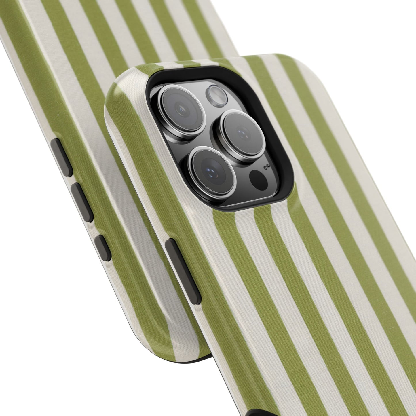 osbina | MagSafe compatible for iPhone | Verde Stripe Phone Case | Color Edit Collection