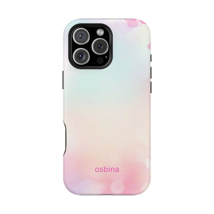 osbina | MagSafe compatible for iPhone | The Cotton Candy Hearts Case | YAYOU Collection Supporting Shine Like Sable