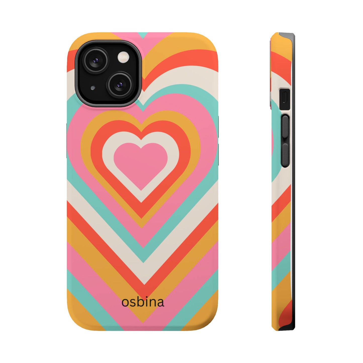 osbina | MagSafe compatible for iPhone | Heart Nouveau Phone Case | Modern Muse Collection