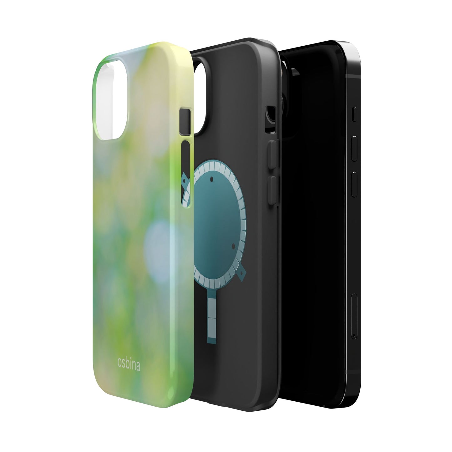 osbina | MagSafe compatible for iPhone | The Veridian Orbs Phone Case | Color Edit Collection
