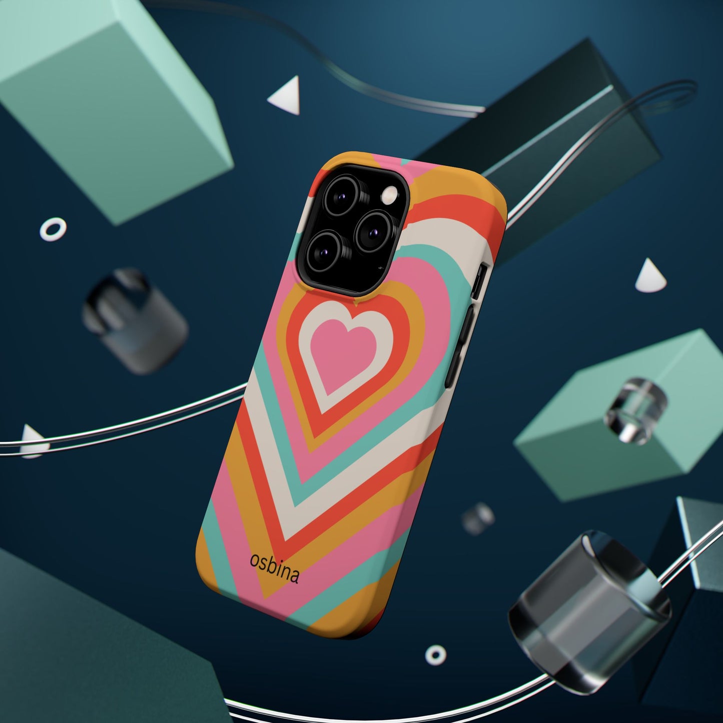 osbina | MagSafe compatible for iPhone | Heart Nouveau Phone Case | Modern Muse Collection