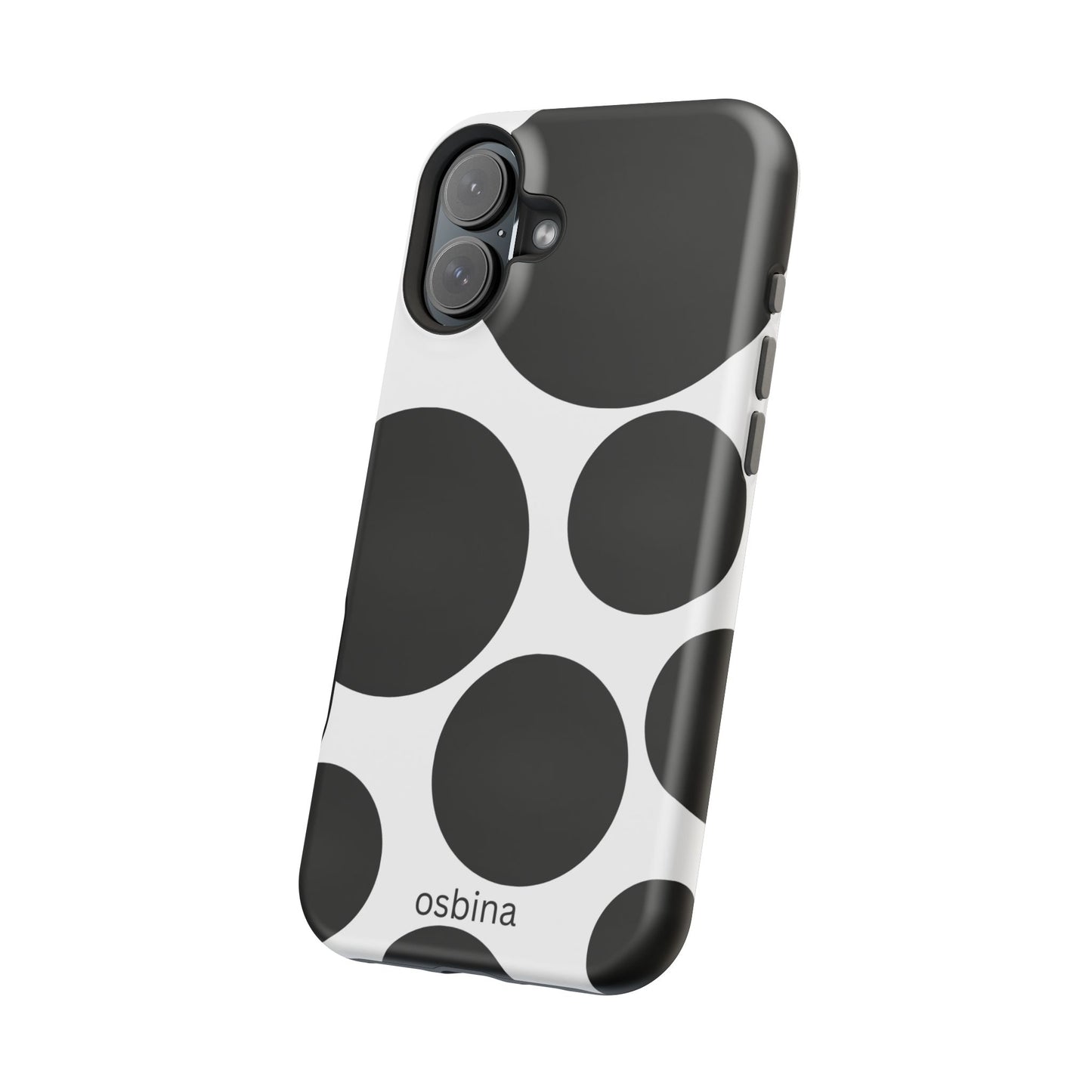 osbina | MagSafe compatible for iPhone | The Noir Bubbles Phone Case | Modern Muse Collection