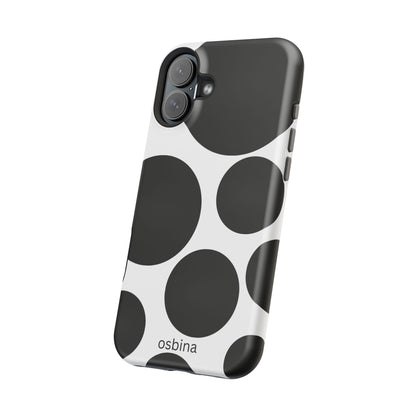 osbina | MagSafe compatible for iPhone | The Noir Bubbles Phone Case | Modern Muse Collection