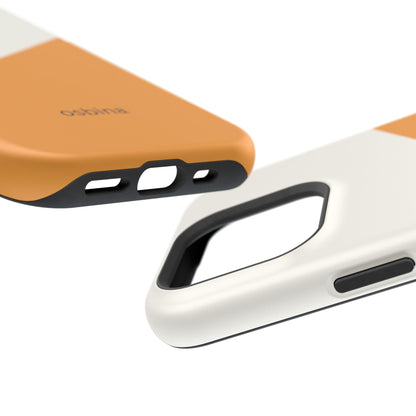 osbina | MagSafe Compatible for iPhone | Divide & Conquer — The Orange + White Split Diagonal Case | The Season Collective