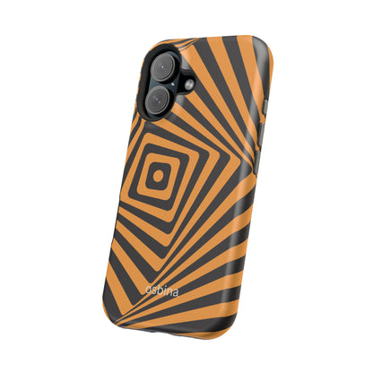 osbina | MagSafe Compatible for iPhone | Step Into the Zone — The Orange + Black Spiral Case | The Season Collective