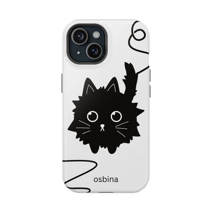 osbina | MagSafe compatible for iPhone | Midnight Couture Cat Phone Case | Season Collective Collection