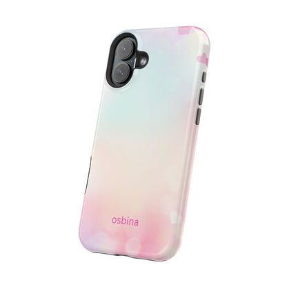 osbina | MagSafe compatible for iPhone | The Cotton Candy Hearts Case | YAYOU Collection Supporting Shine Like Sable