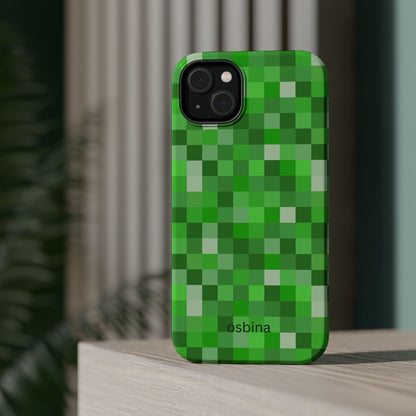 osbina | MagSafe compatible for iPhone | Mosaic Viridis Phone Case | Color Edit Collection