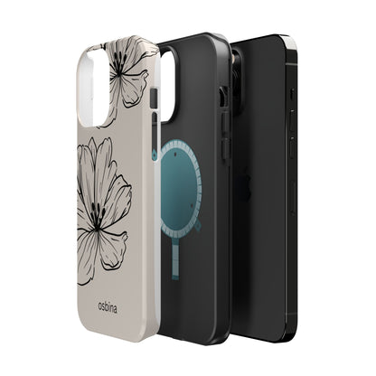 osbina | MagSafe compatible for iPhone | Poppy Whisper Phone Case | Modern Muse Collection