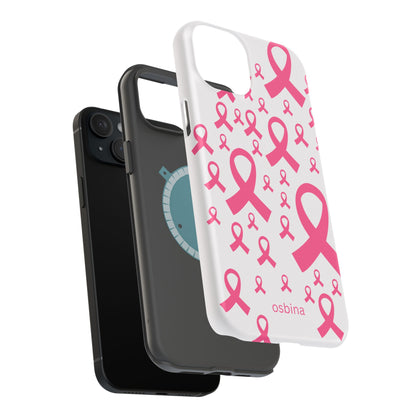 osbina |  MagSafe compatible for iPhone | Limited Edition Strength in Ribbons Case in Light Pink + Soft Pink + Hot Pink | The Pink October Collection | Inspired By