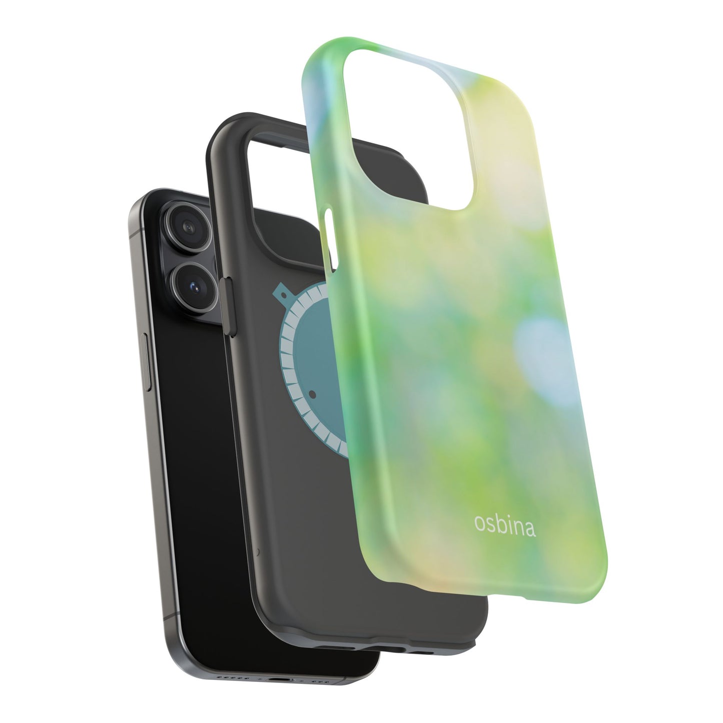 osbina | MagSafe compatible for iPhone | The Veridian Orbs Phone Case | Color Edit Collection