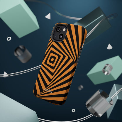 osbina | MagSafe Compatible for iPhone | Step Into the Zone — The Orange + Black Spiral Case | The Season Collective
