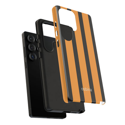 osbina | The Statement Stripe Case in Black + Orange | The Season Collective