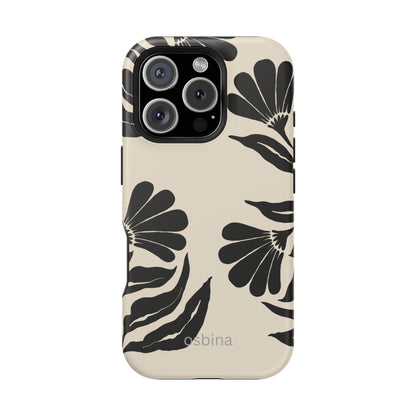 osbina | MagSafe compatible for iPhone | Obsidian Bloom Flower Phone Case | Modern Muse Collection