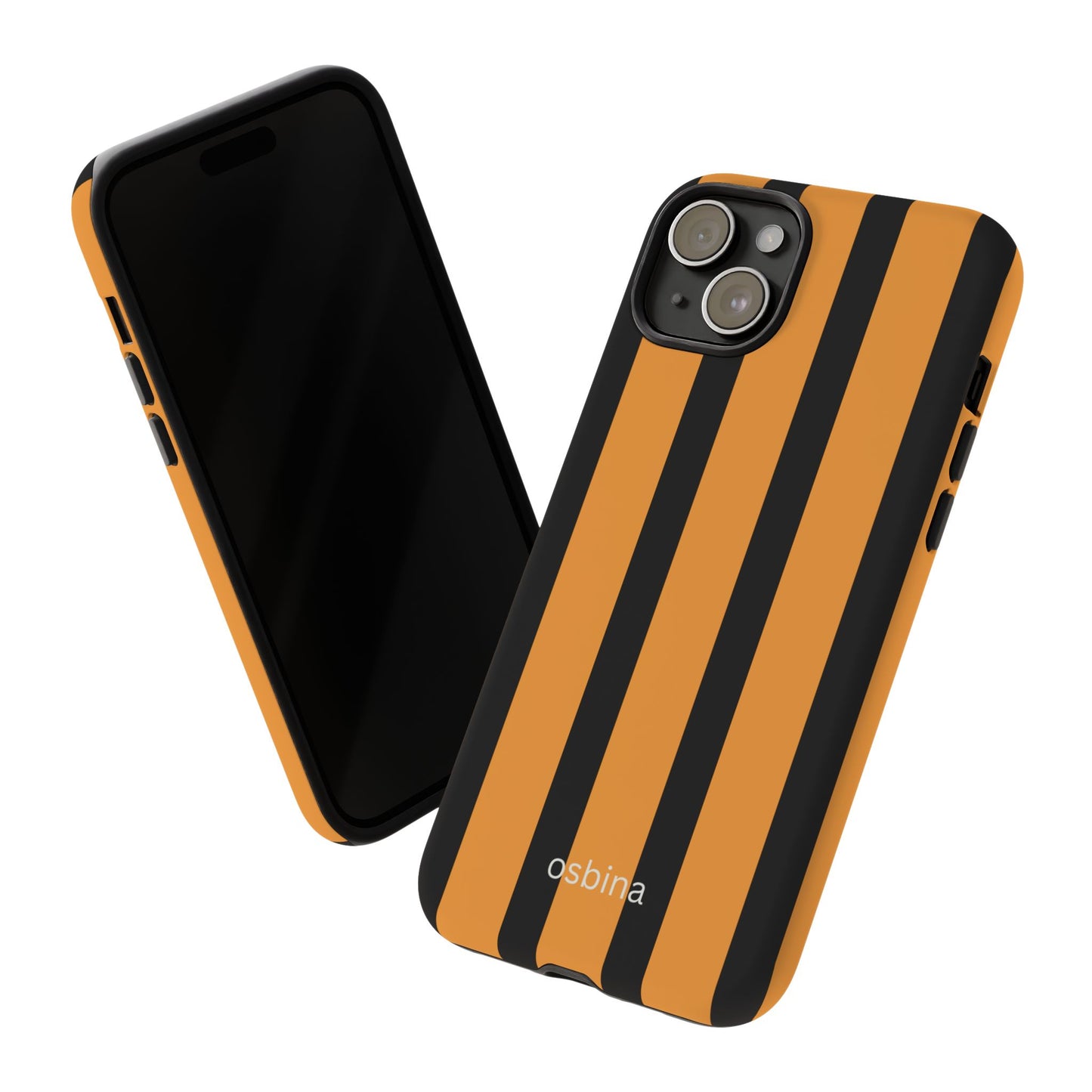 osbina | The Statement Stripe Case in Black + Orange | The Season Collective