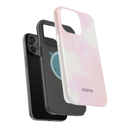 osbina | MagSafe compatible for iPhone | Pink Cotton Cloud Phone Case | Modern Muse Collection