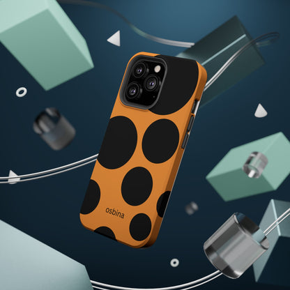 osbina | MagSafe Compatible for iPhone | The Bubble Statement Case in Orange + Black | The Season Collective