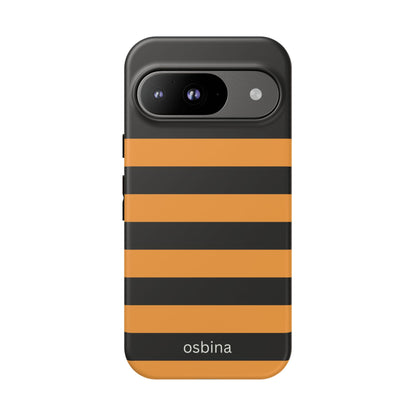 osbina | The Horizon Stripe Case in Black + Orange | The Season Collective