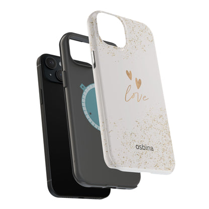 osbina | MagSafe compatible for iPhone | Golden Amour Phone Case | Modern Muse Collection