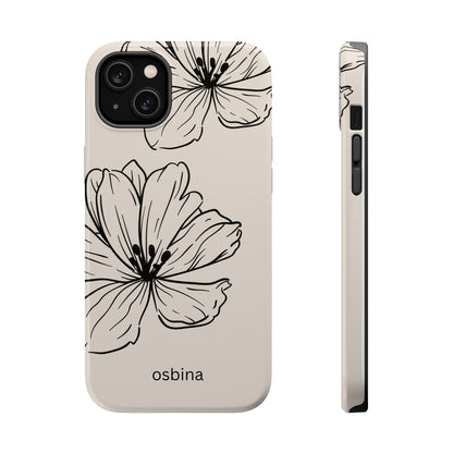 osbina | MagSafe compatible for iPhone | Poppy Whisper Phone Case | Modern Muse Collection