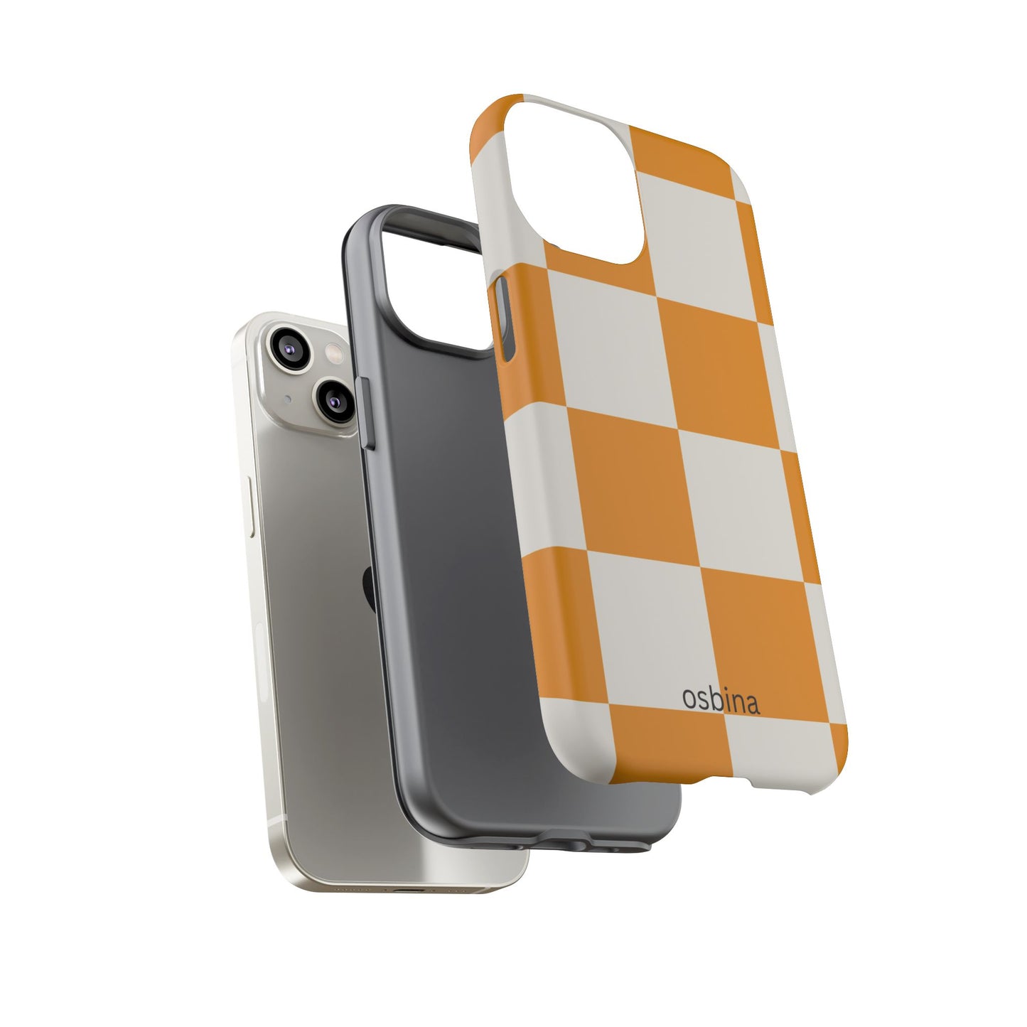 osbina | Check You Out — The Orange + White Check Case | The Season Collective