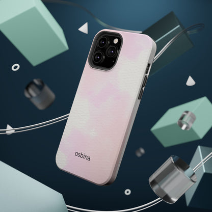 osbina | MagSafe compatible for iPhone | Pink Cotton Cloud Phone Case | Modern Muse Collection