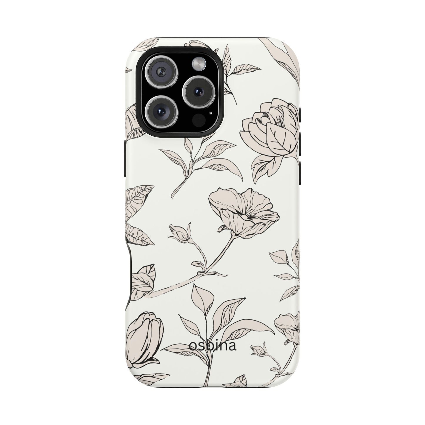 osbina | MagSafe compatible for iPhone | Silhouette Bloom Phone Case | Modern Muse Collection