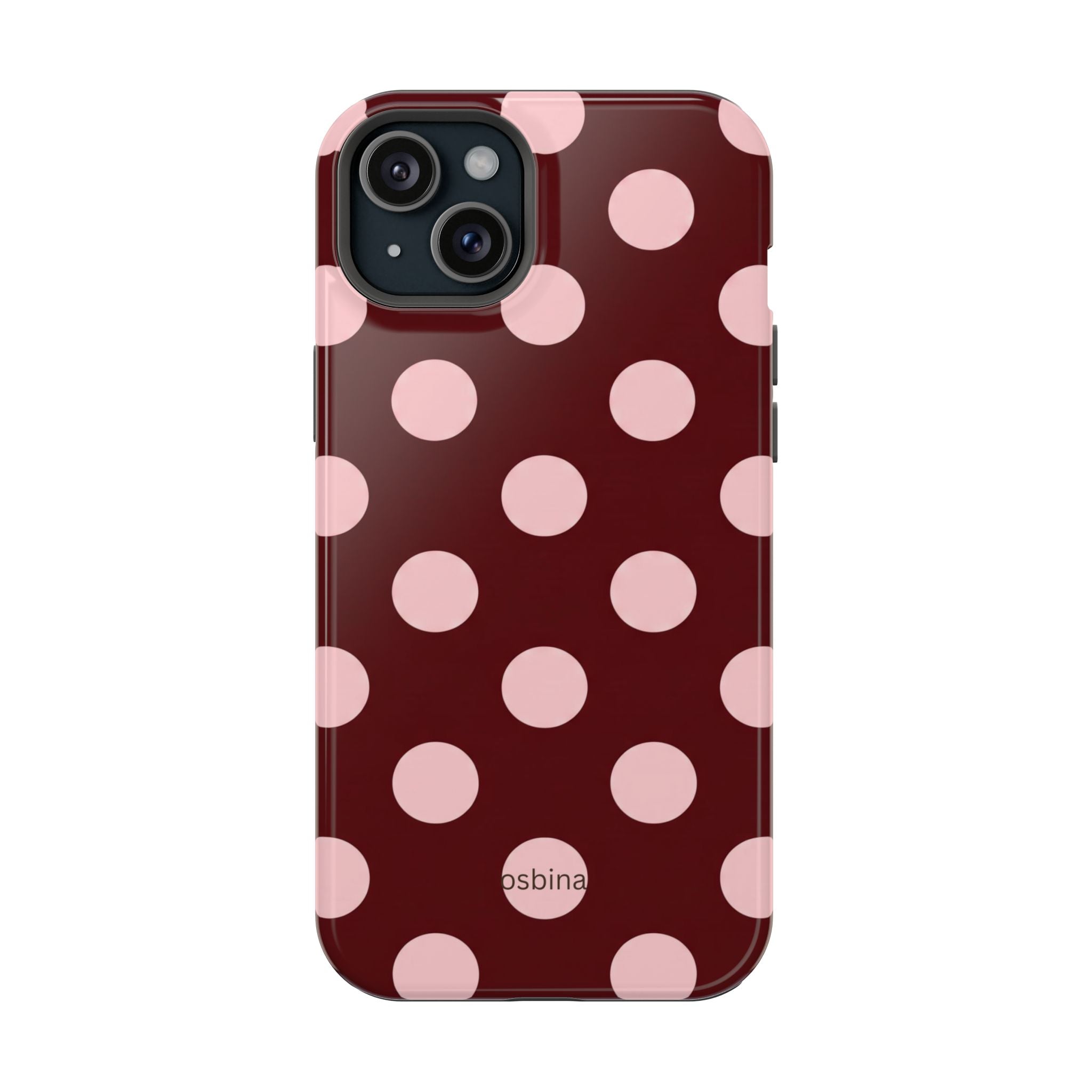osbina | MagSafe | Oxblood Dot Designer Case