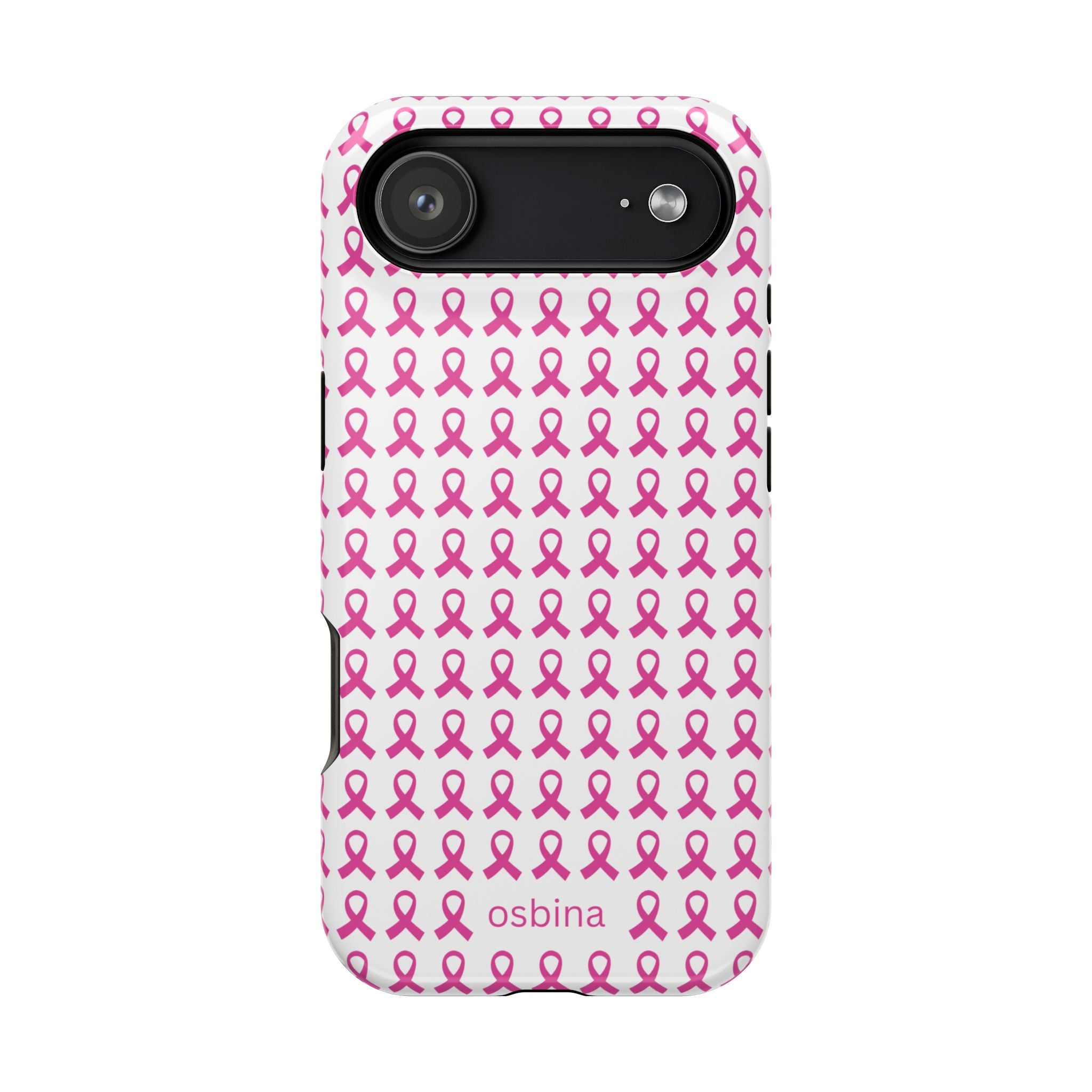 YAYOU MagSafe for iPhone | Side by Side Pink Ribbon Designer Case | osbina